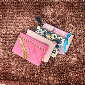 Ipsy colorful Zip Pouch- Set of 4